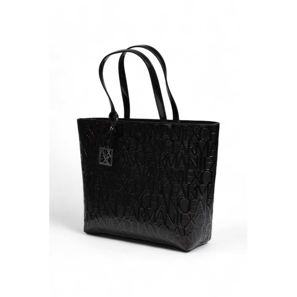 Armani Exchange Schwarze Polyester Handtasche