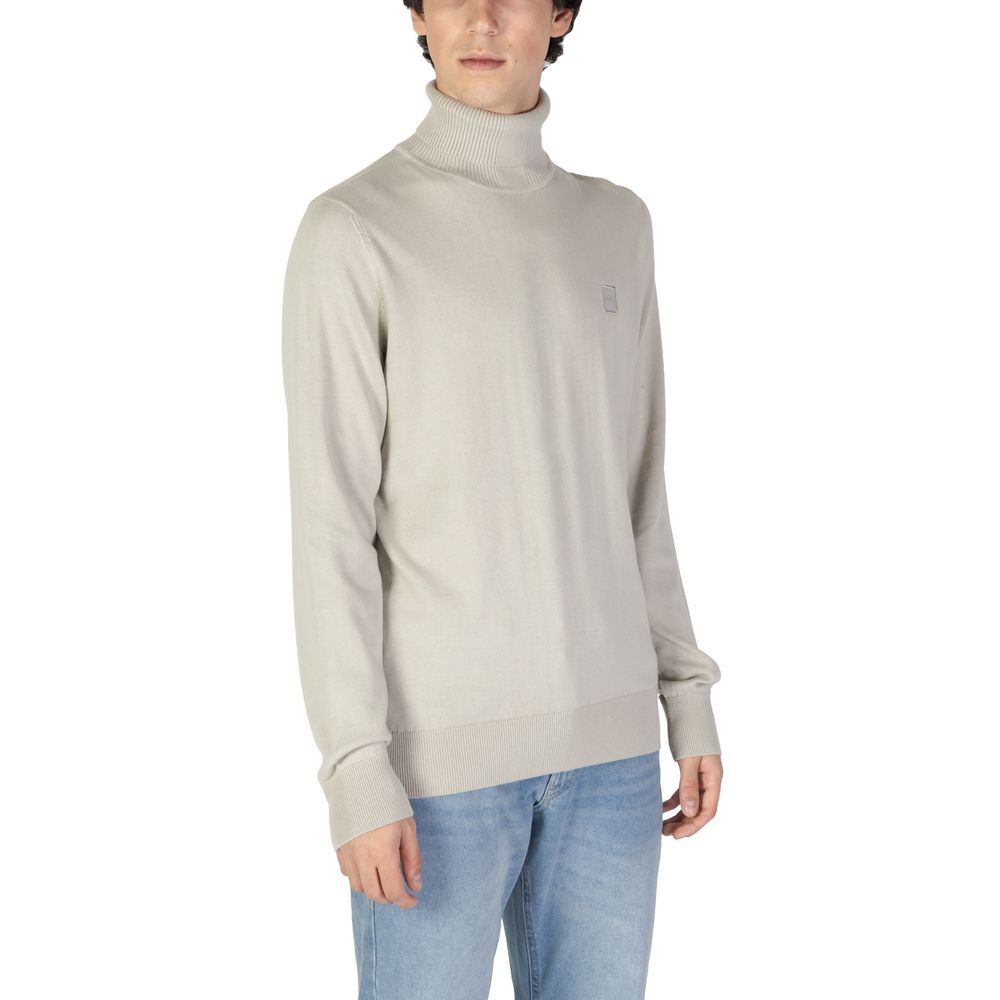 Hugo Boss Beigefarbener Baumwollpullover