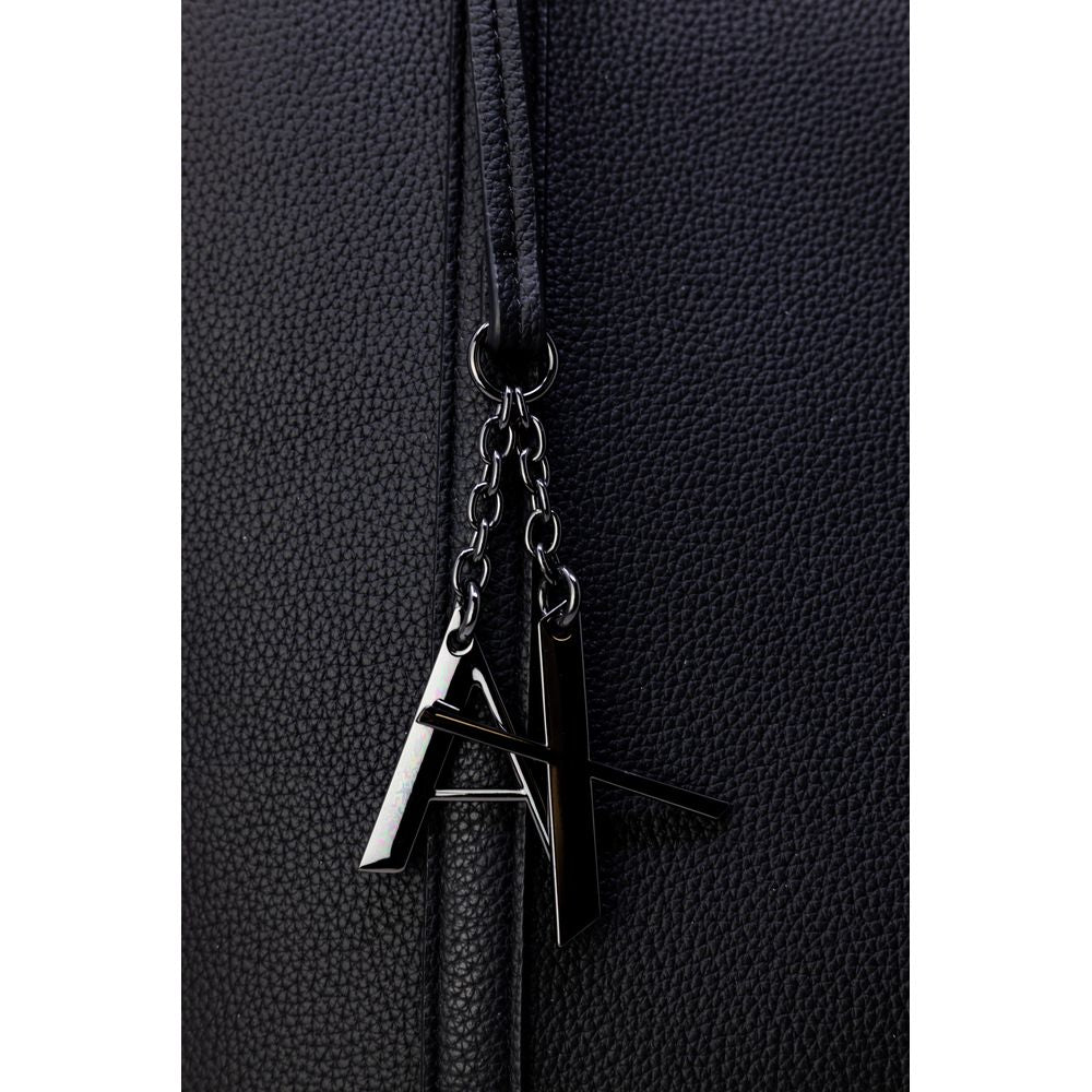 Armani Exchange Handtasche aus schwarzem Kunstleder