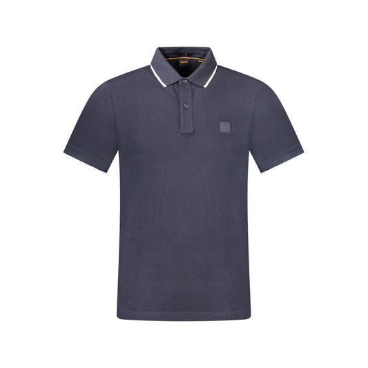 Hugo Boss Blaues Baumwoll-Poloshirt