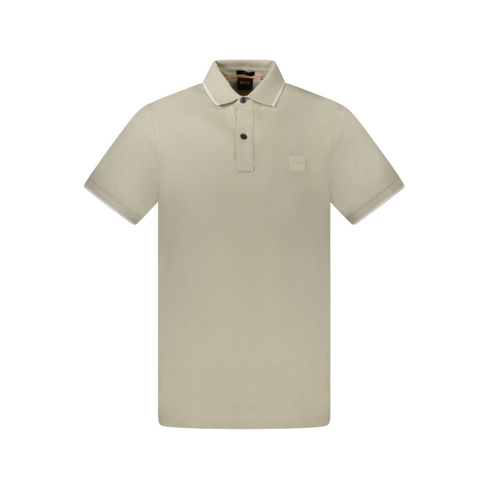 Hugo Boss Beigefarbenes Baumwoll-Poloshirt