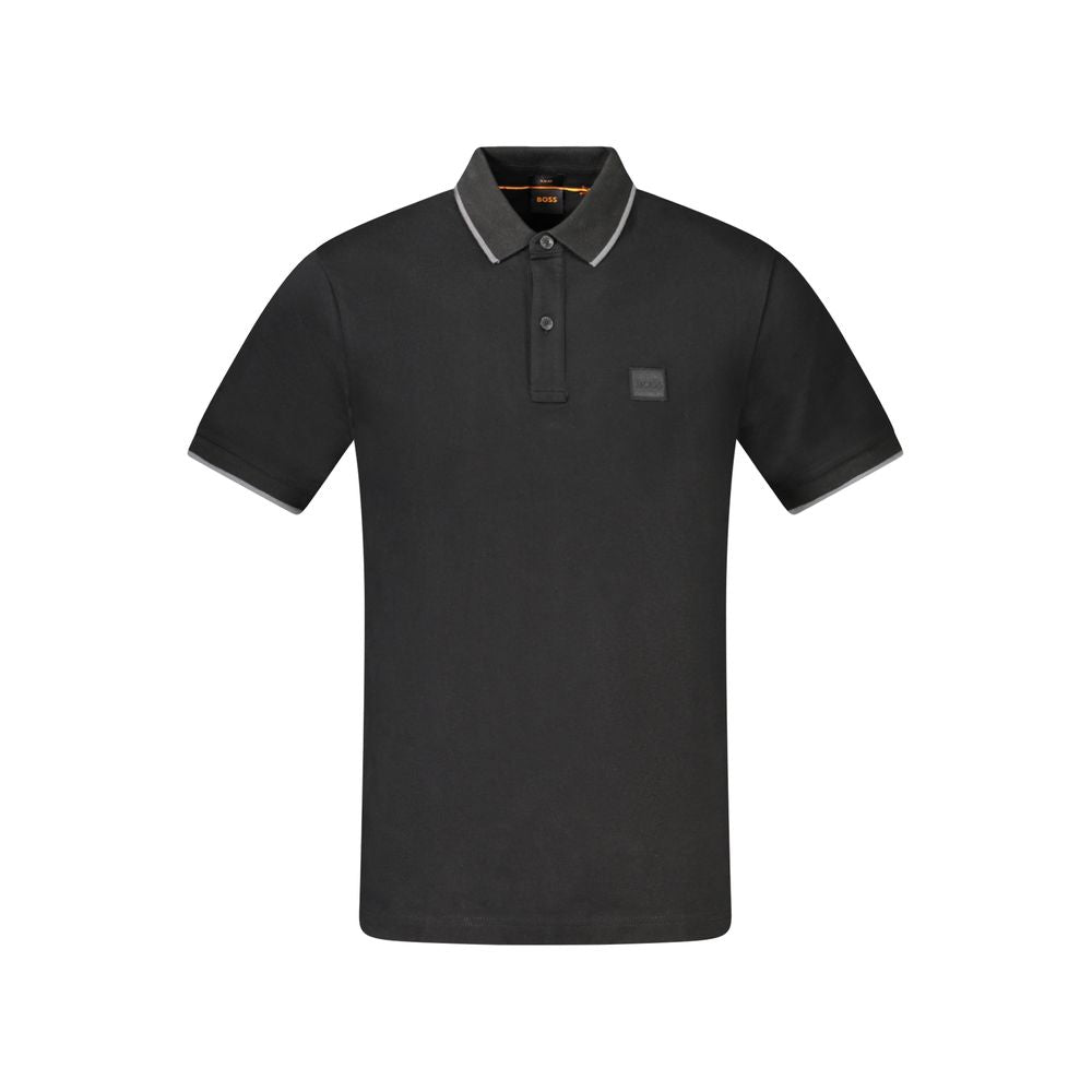 Hugo Boss Schwarzes Baumwoll-Poloshirt