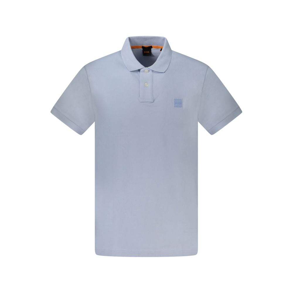 Hugo Boss Hellblaues Baumwoll-Poloshirt