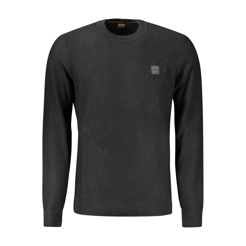 Hugo Boss Schwarzer Baumwollpullover