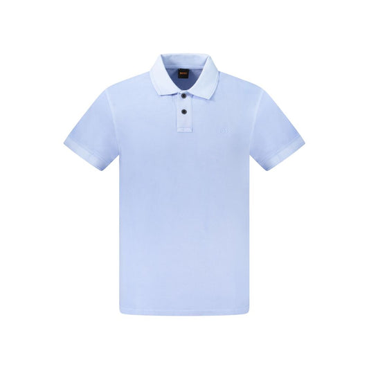 Hugo Boss Hellblaues Baumwoll-Poloshirt