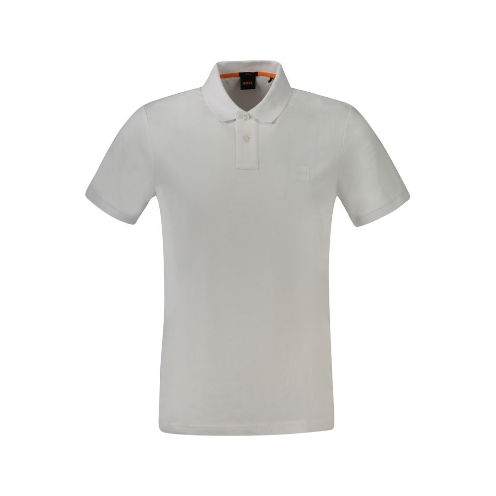 Hugo Boss Weißes Baumwoll-Poloshirt