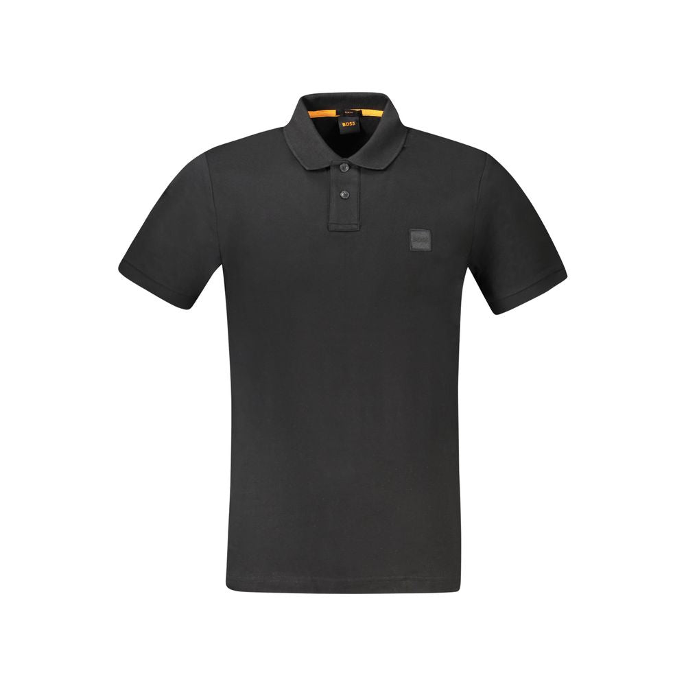 Hugo Boss Schwarzes Baumwoll-Poloshirt