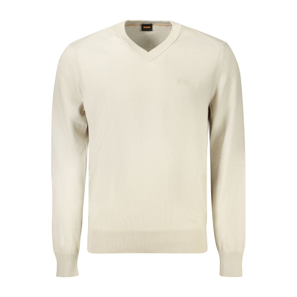 Hugo Boss Beigefarbener Baumwollpullover