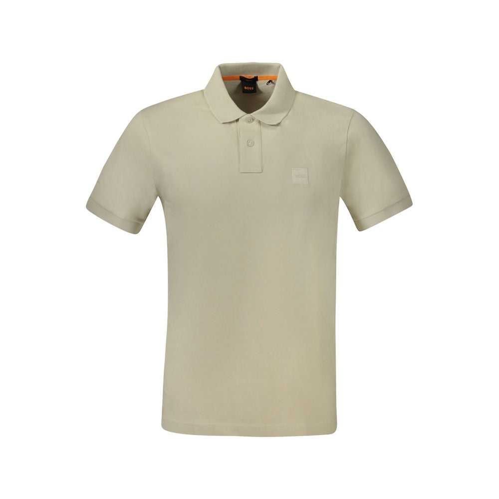 Hugo Boss Beigefarbenes Baumwoll-Poloshirt