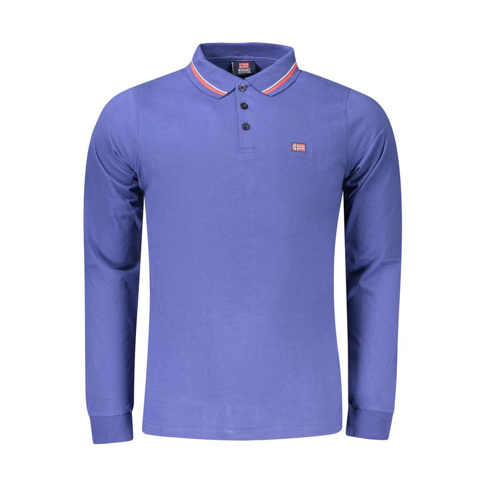 Norway 1963 Blaues Baumwoll-Poloshirt