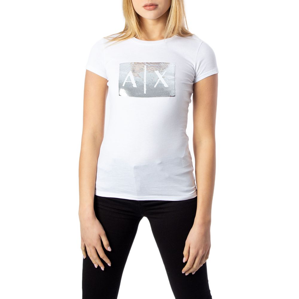 Armani Exchange Weiße Baumwoll-Oberteile & T-Shirt