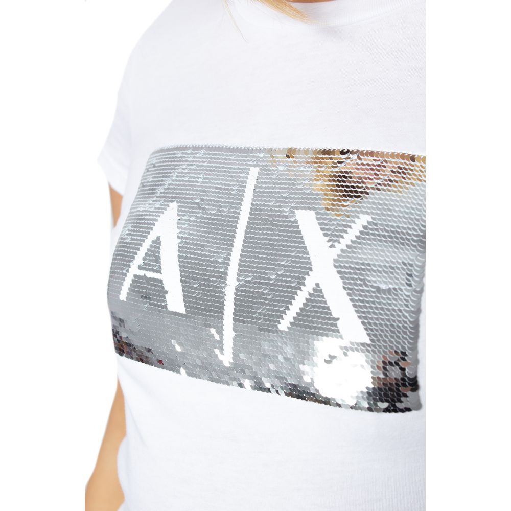 Armani Exchange Weiße Baumwoll-Oberteile & T-Shirt