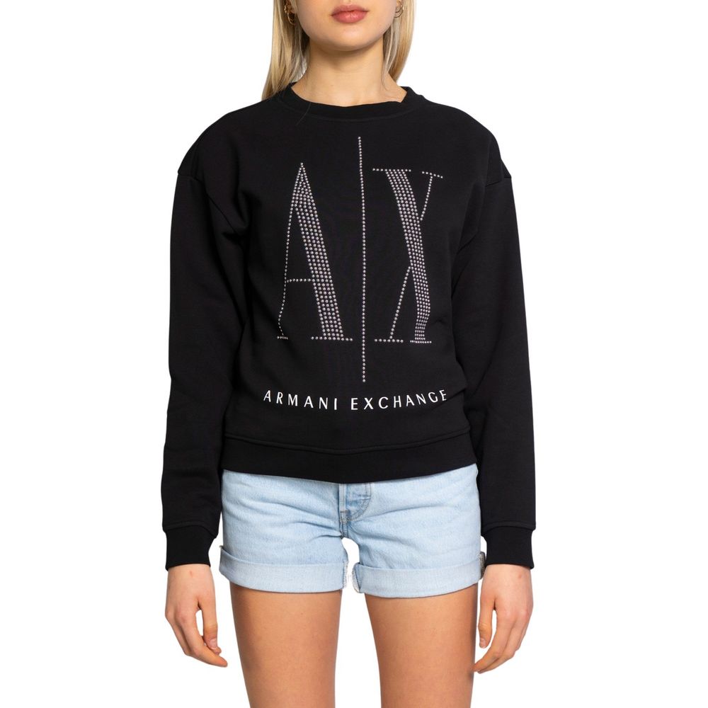 Armani Exchange Schwarzer Baumwollpullover