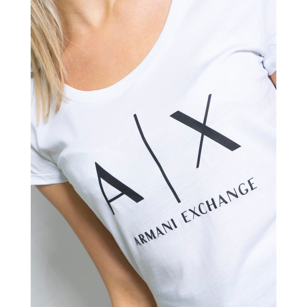 Armani Exchange Weiße Baumwoll-Oberteile & T-Shirt