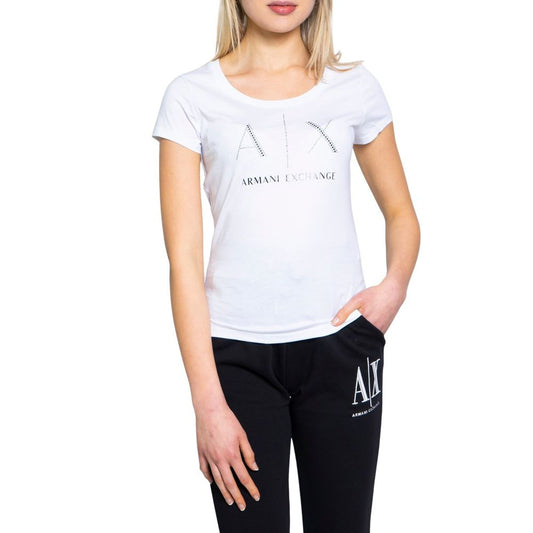 Armani Exchange Weiße Baumwoll-Oberteile & T-Shirt