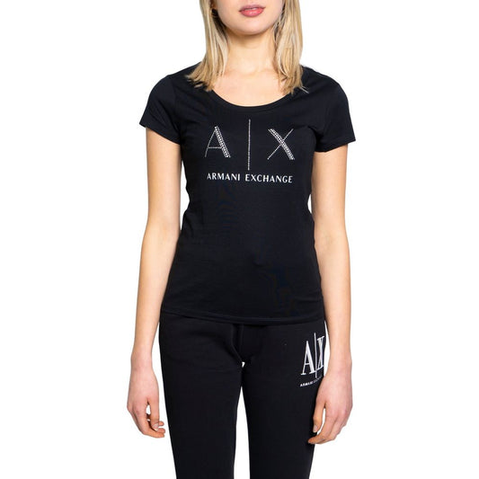 Armani Exchange Schwarze Baumwolle Tops & T-Shirt