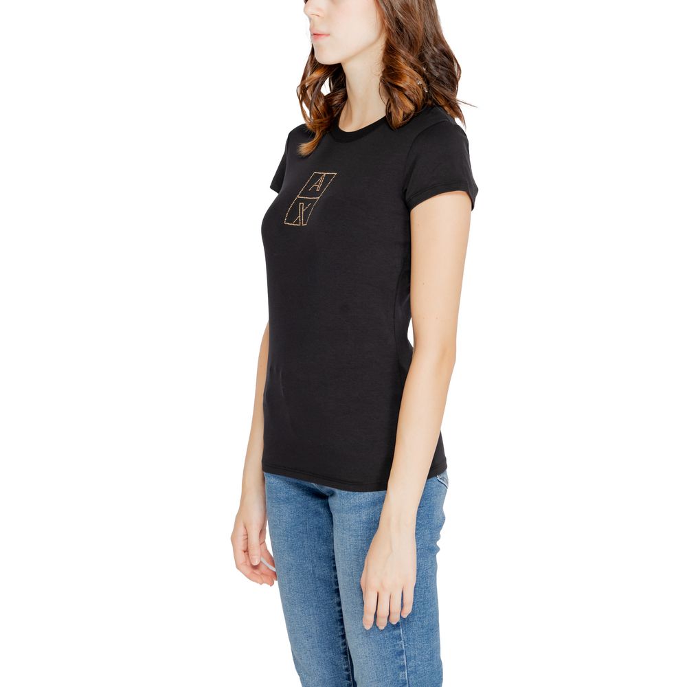 Armani Exchange Schwarze Baumwolle Tops & T-Shirt