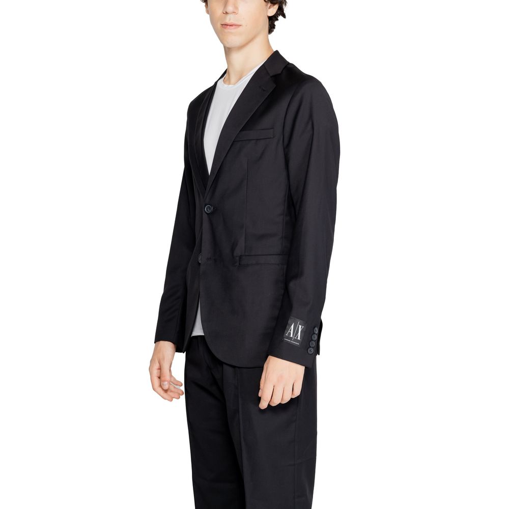 Armani Exchange Schwarzer Polyester-Blazer