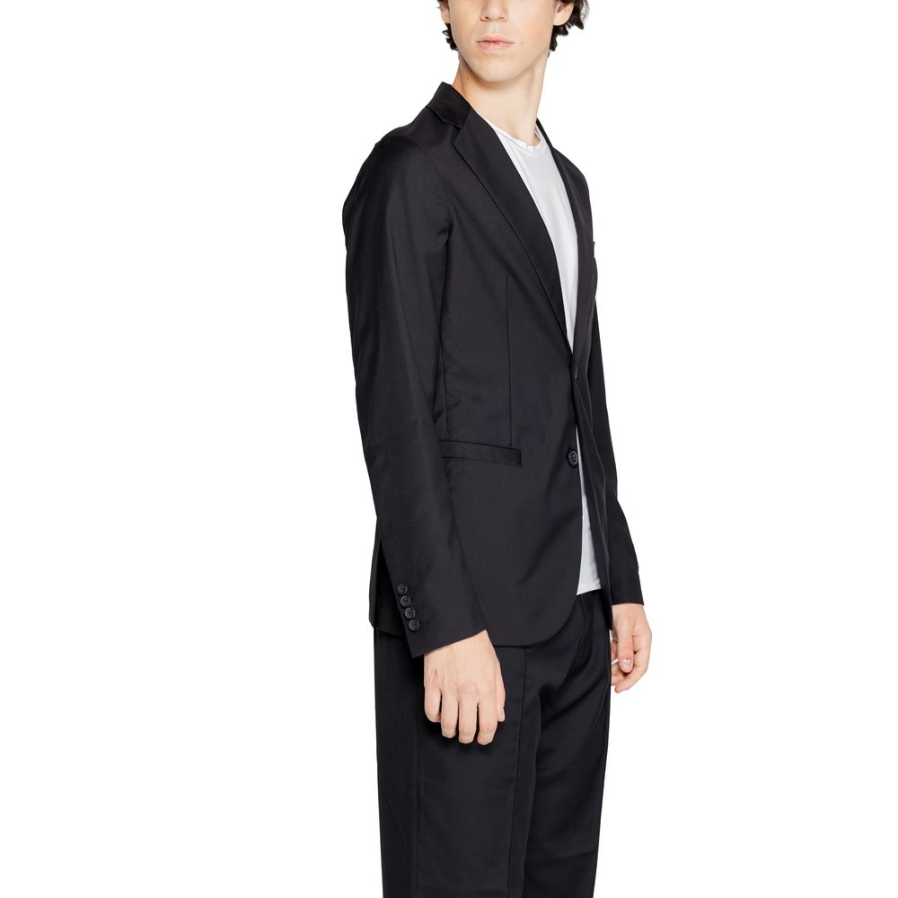 Armani Exchange Schwarzer Polyester-Blazer