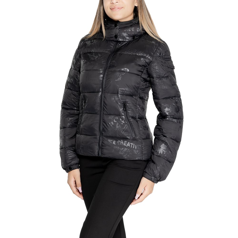 Desigual Schwarze Polyamid Jacken & Mantel