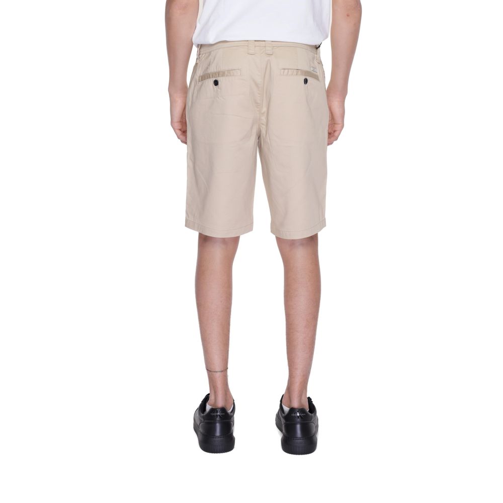 Armani Exchange Beigefarbene Baumwollshorts