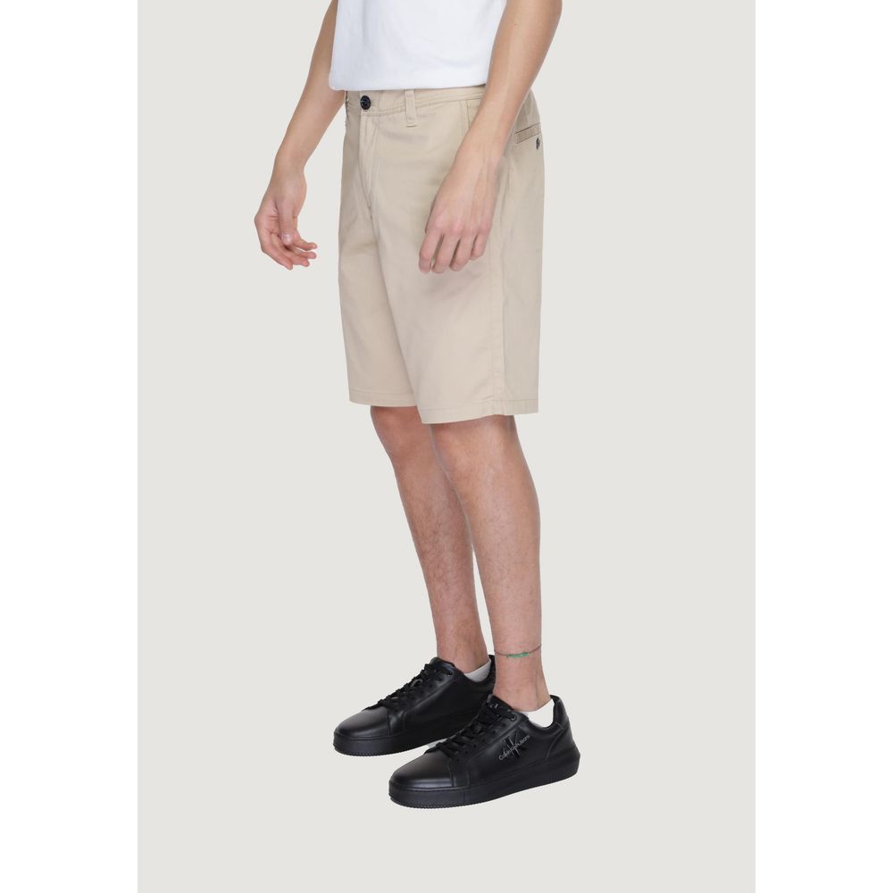 Armani Exchange Beigefarbene Baumwollshorts