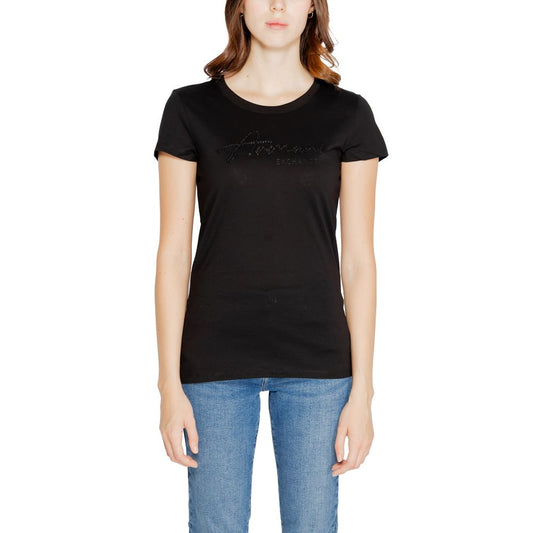 Armani Exchange Schwarze Baumwolle Tops & T-Shirt