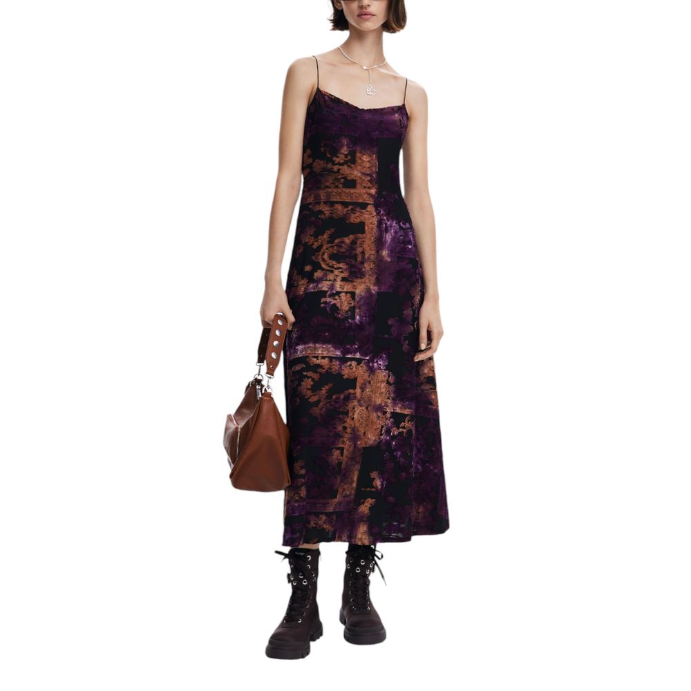 Desigual Schwarzes Viskosekleid