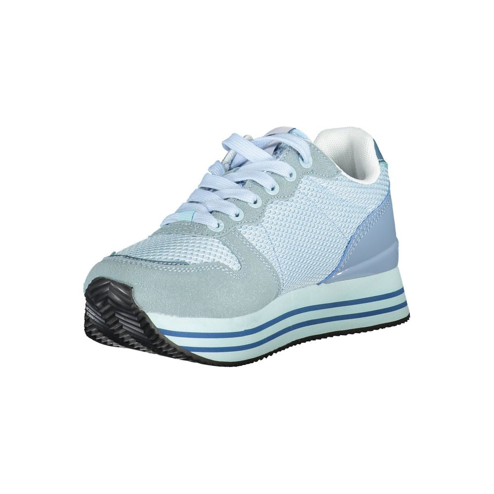 Gas Sneaker aus hellblauem Polyester