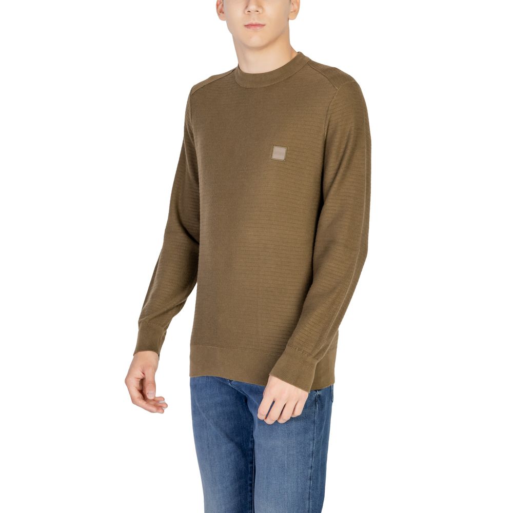 Hugo Boss Grüner Baumwollpullover