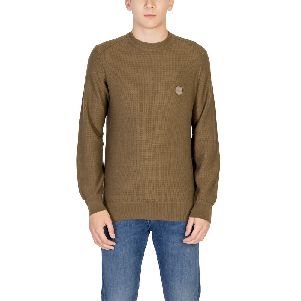 Hugo Boss Grüner Baumwollpullover