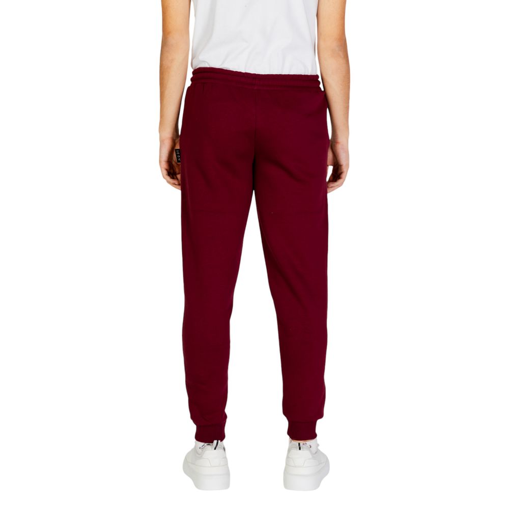 Icon Bordeauxfarbene Baumwolljeans & Hose