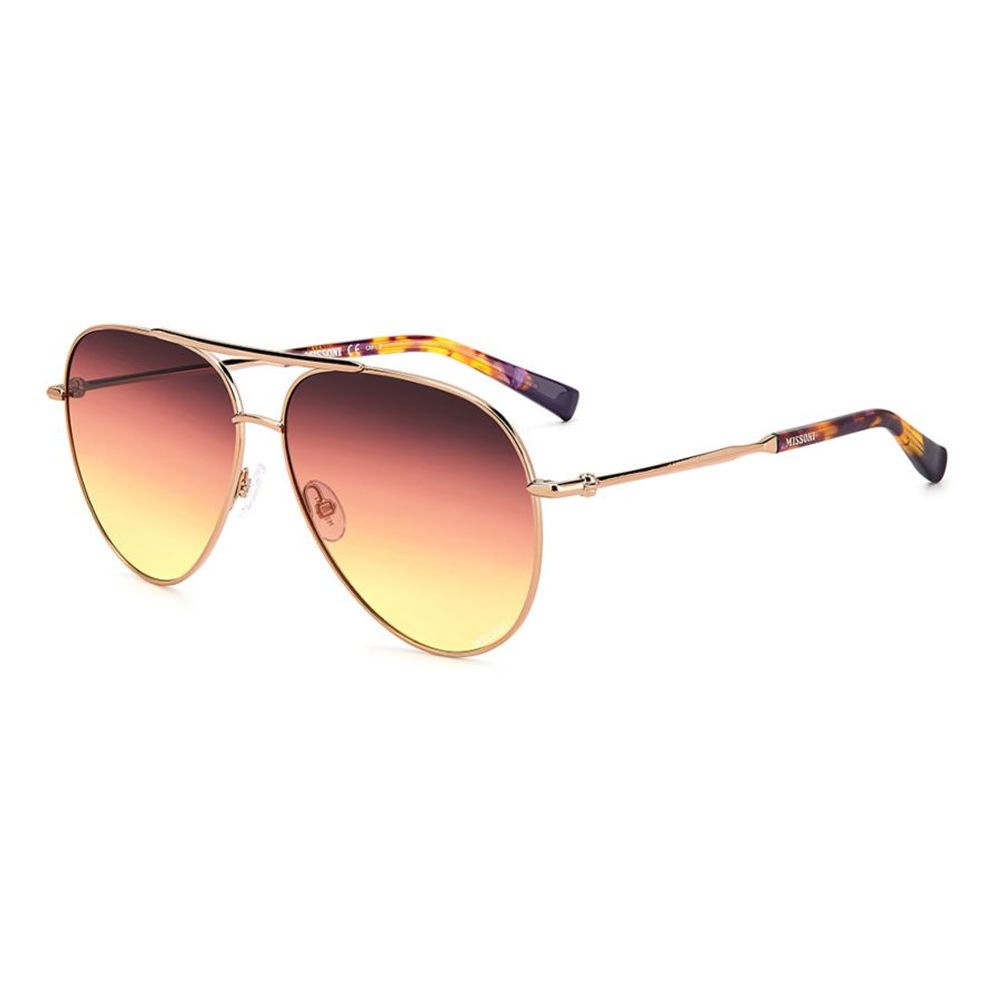 Missoni Goldene Metall-Sonnenbrille