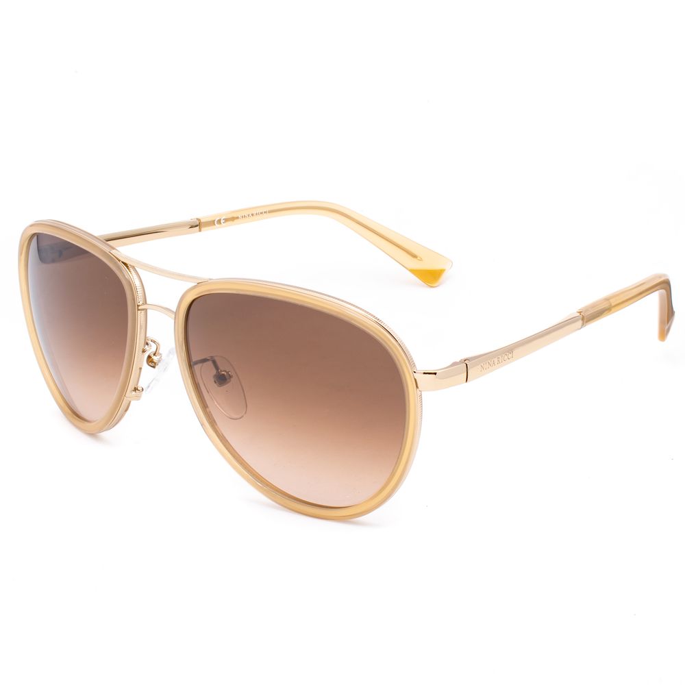 Nina Ricci Goldfarbene Acetat-Sonnenbrille