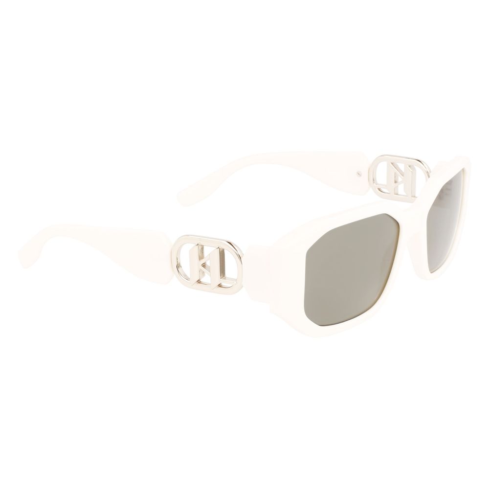 Karl Lagerfeld Weiß gespritzte Sonnenbrille