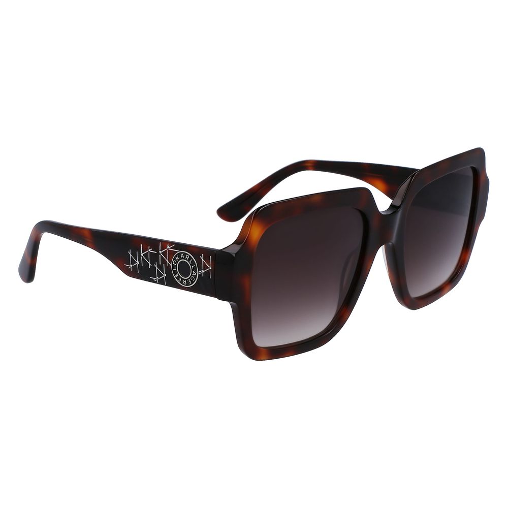 Karl Lagerfeld Braune Acetat-Sonnenbrille