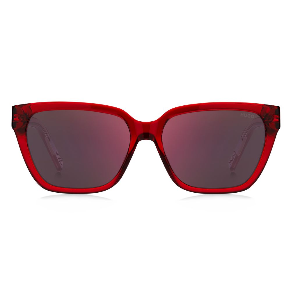 Hugo Boss Rote Acetat-Sonnenbrille