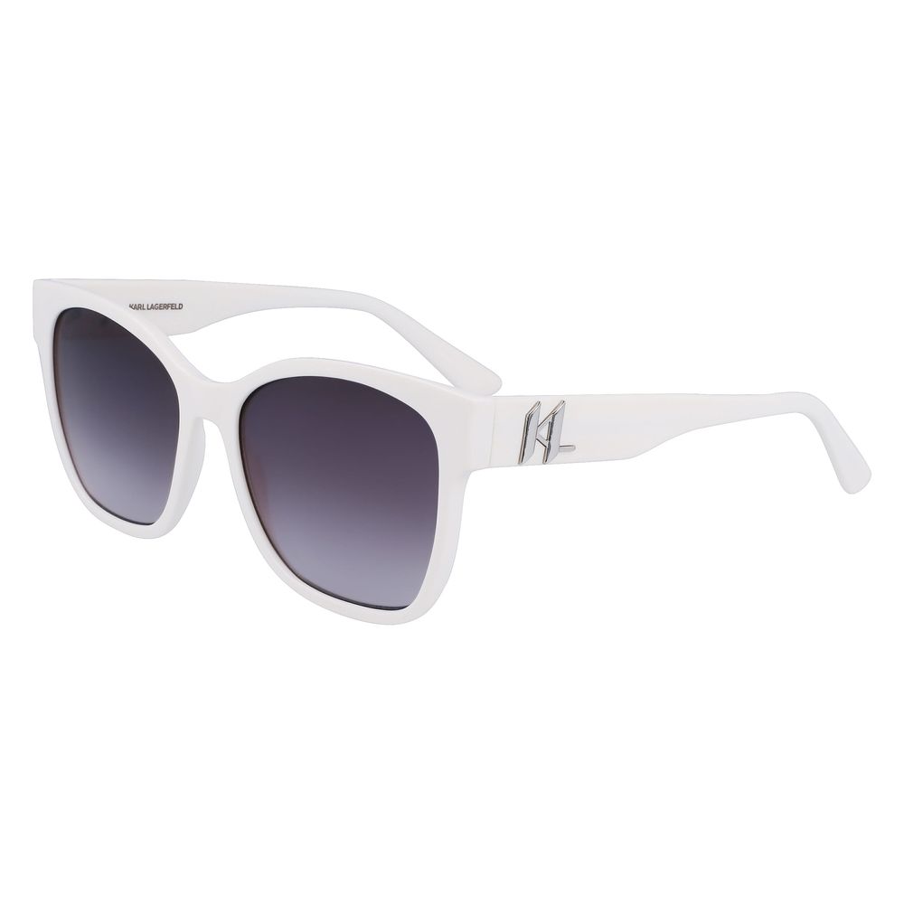 Karl Lagerfeld Weiß gespritzte Sonnenbrille