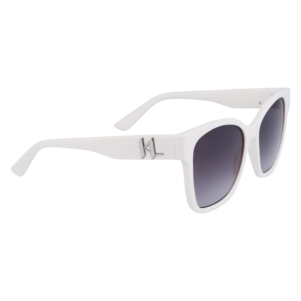 Karl Lagerfeld Weiß gespritzte Sonnenbrille