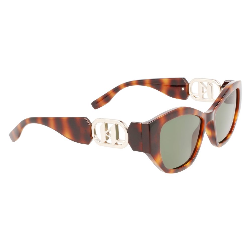 Karl Lagerfeld Braun gespritzte Sonnenbrille