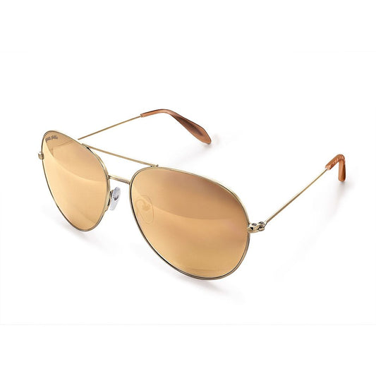 Folli Follie Goldene Metall-Sonnenbrille