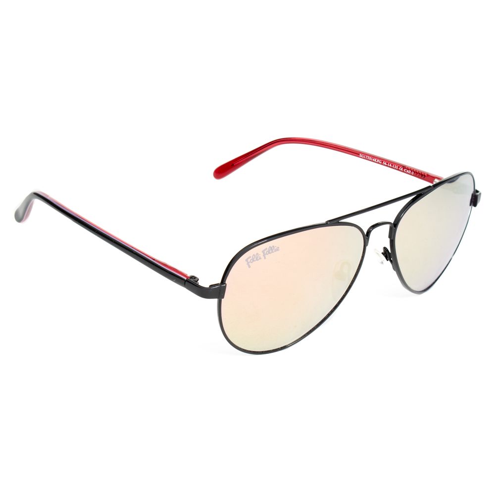 Folli Follie Schwarze Metall-Sonnenbrille