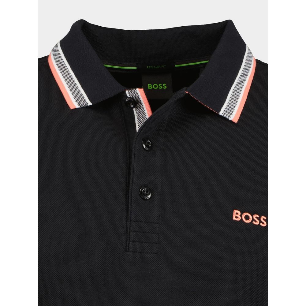 Hugo Boss Schwarzes Baumwoll-Poloshirt