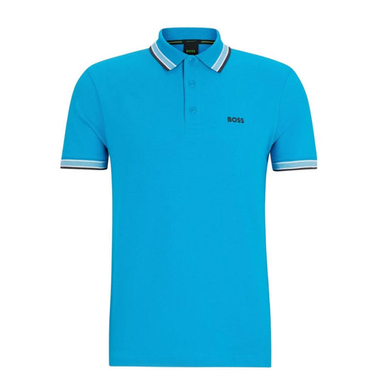 Hugo Boss Türkisfarbenes Baumwoll-Poloshirt