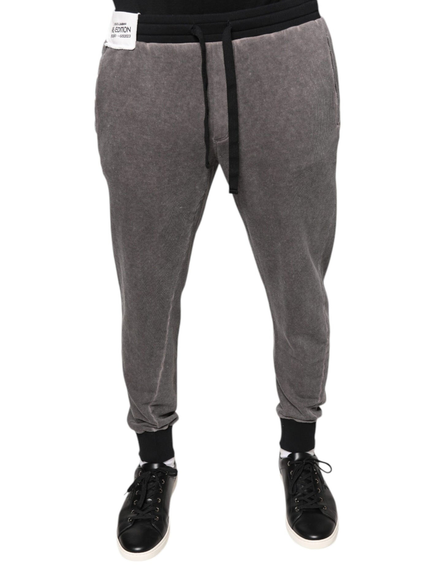 Dolce & Gabbana Gray Cotton Jogger Jogging Pants