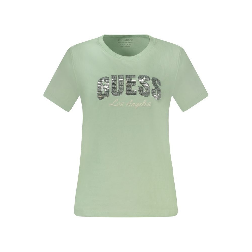 Guess Jeans Grüne Baumwoll-Oberteile & T-Shirt