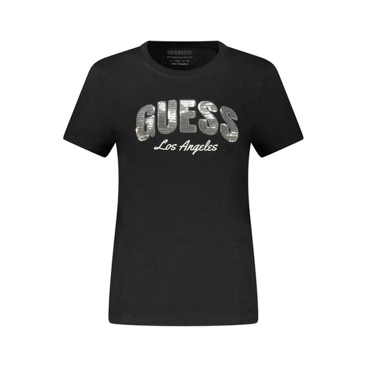 Guess Jeans Schwarze Baumwolle Tops & T-Shirt