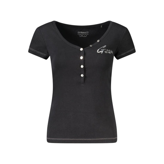 Guess Jeans Schwarze Baumwolle Tops & T-Shirt