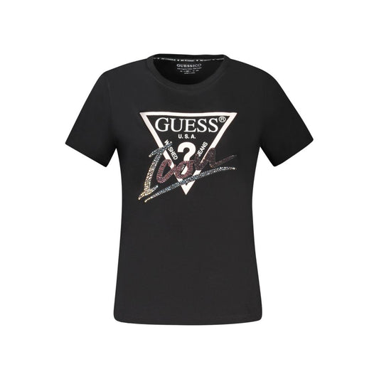 Guess Jeans Schwarze Baumwolle Tops & T-Shirt