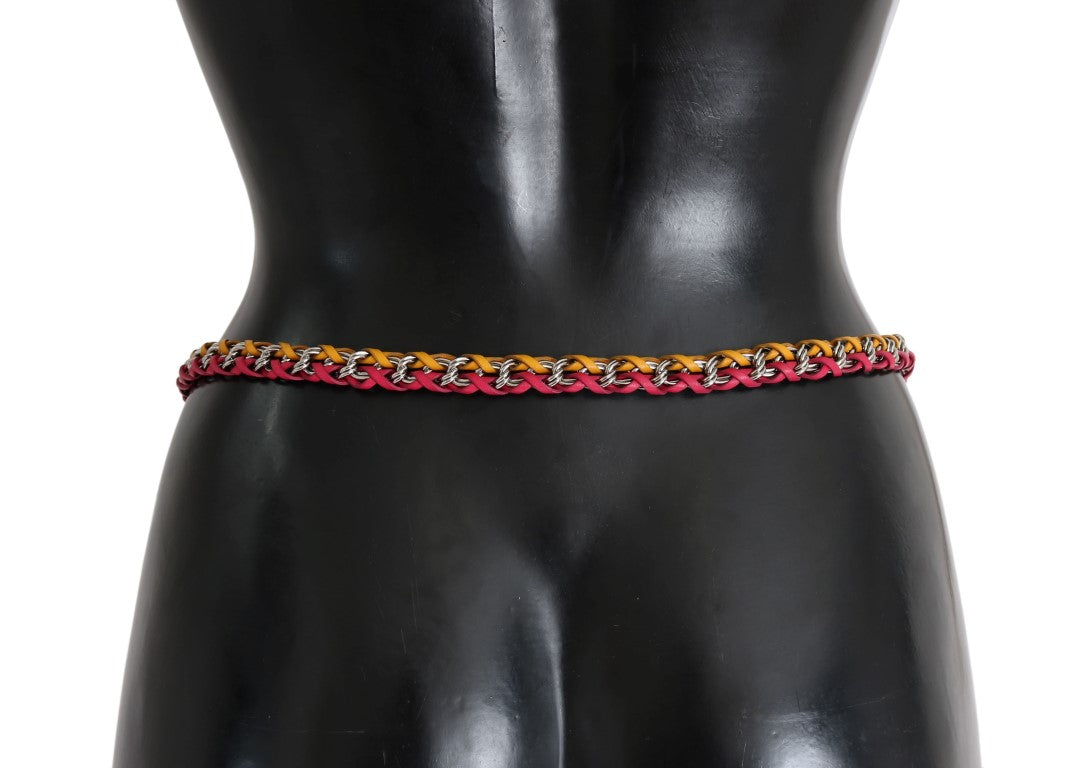 Dolce &amp; Gabbana Elegant multicolored belt with crystal decoration